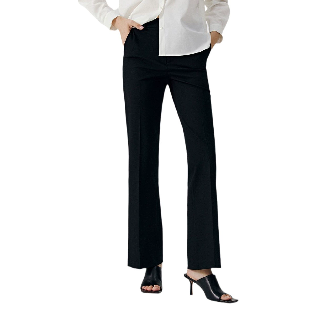 333 Трубный костюм-костюм, женские микро прямые брюки с завышенной талией, деловые высококачественные широкие брюки с широкими штанинами для похудения