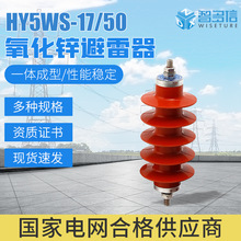 高壓氧化鋅避雷器HY5WS-17/50配電型戶外AC10KV跌落式交流避雷器