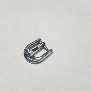 Flat Shiny Children's 304 Stainless Steel Watch Buckle 10mm Japanese-Style Pin Buckle Silicone Watch Strap Buckle Round Wire