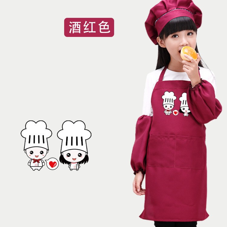 Delantal para niños ropa de pintura impermeable personalizada jardín de infantes galería de arte logotipo de impresión ajustable delantal de publicidad al por mayor