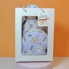 Oxford cloth blue bear + colorful childhood white gift bag