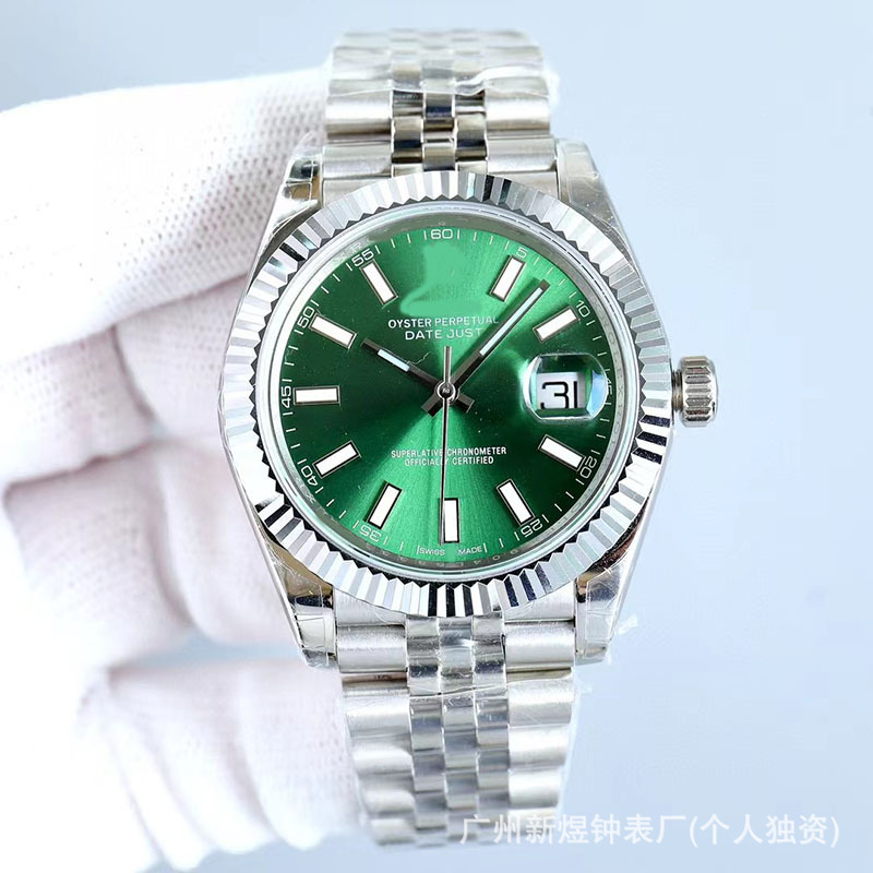 Rolex Clean Factory Log Watch Fully Automatic Luminous Green Water Ghost Panda Di Men's Mechanical Watch Dropshipping
