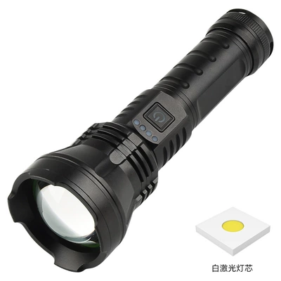 Outdoor Long-Lasting Led High-Intensity Flashlight, Aluminum Alloy Zoomable Handheld Rechargeable White Laser Long-Range Spotlight (UV fənərlər) - sd034-white-laser-flashlight-bare-lamp-lithium-battery-not-included