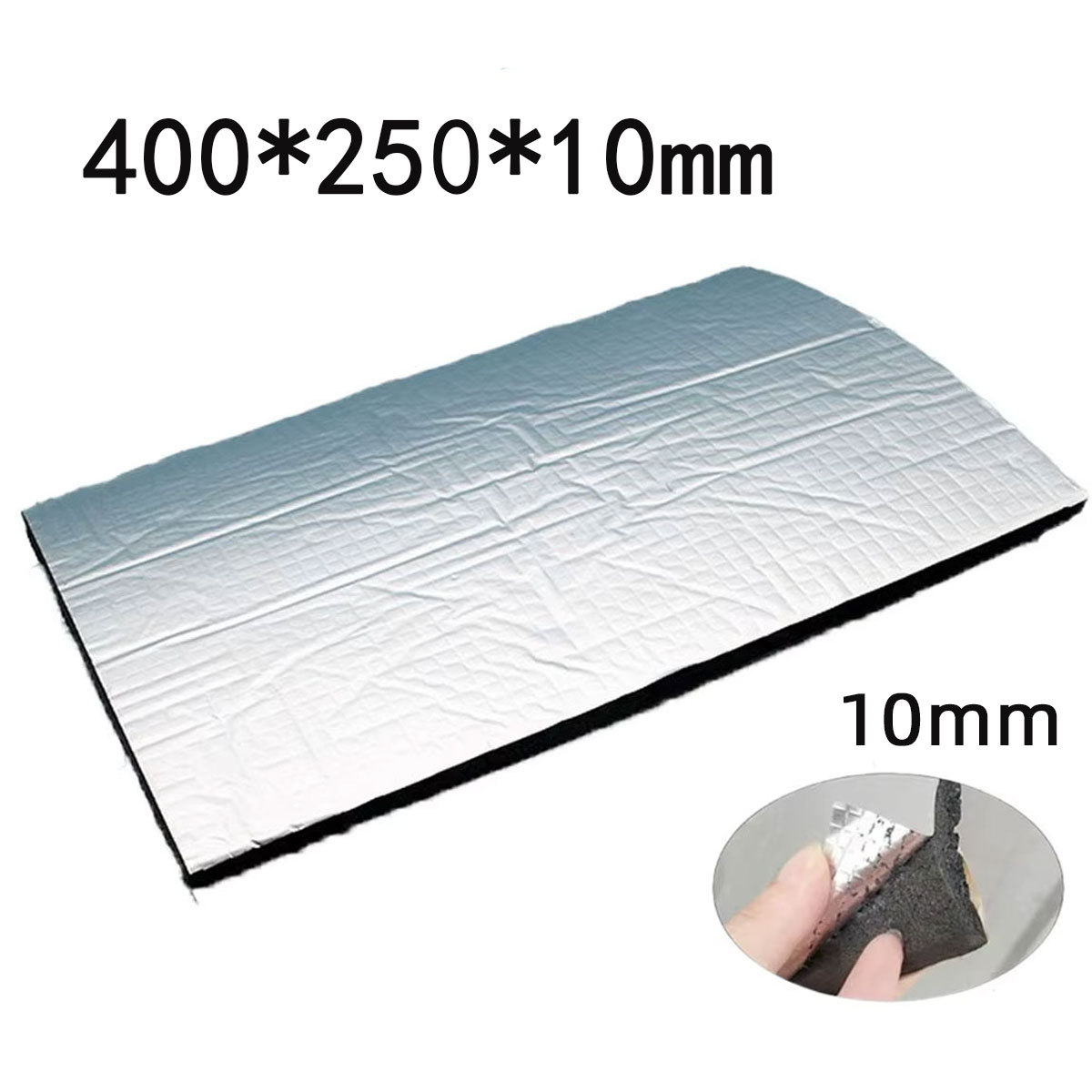 Capó de algodón insonorizante de automóvil 5mm 10mm de espesor de aluminio algodón aislante térmico grueso resistente al fuego algodón aislante térmico resistente a altas temperaturas