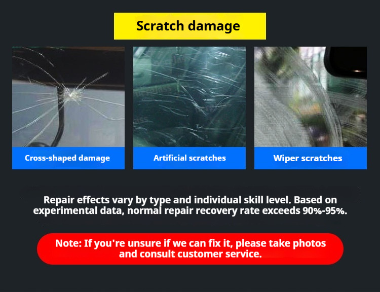 Car glass repair fluid, window crack filling adhesive, self-repairing liquid for front windshield cracks, resin glue