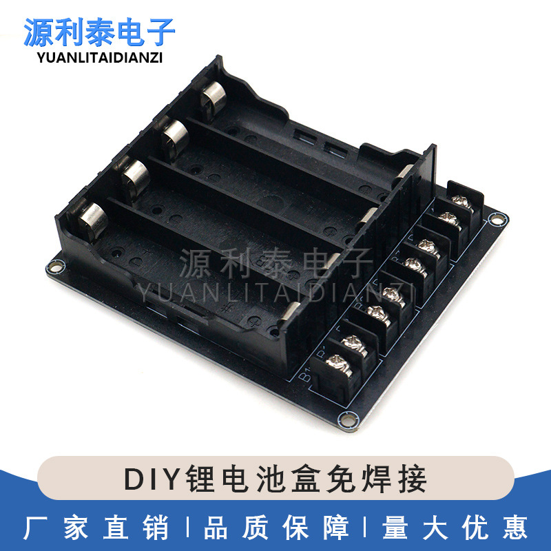 4-cell 18650 Series-parallel Diy Lithium Battery Box, Solder-free...