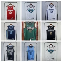 25 сезон NBA Grizzlies футболка баскетбольная форма № 12 Морант 23 Росс 17 Ривермура 22 Bain 36 Sma