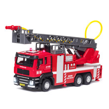 （盒装）仿真1：50嘉业消防工程环卫合金车模型摆件带声光玩具车