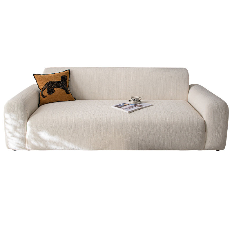 Nuevo estilo de color sólido chenilla todo incluido funda de sofá a prueba de polvo y suciedad funda protectora integrada cojín antideslizante universal de cuatro estaciones