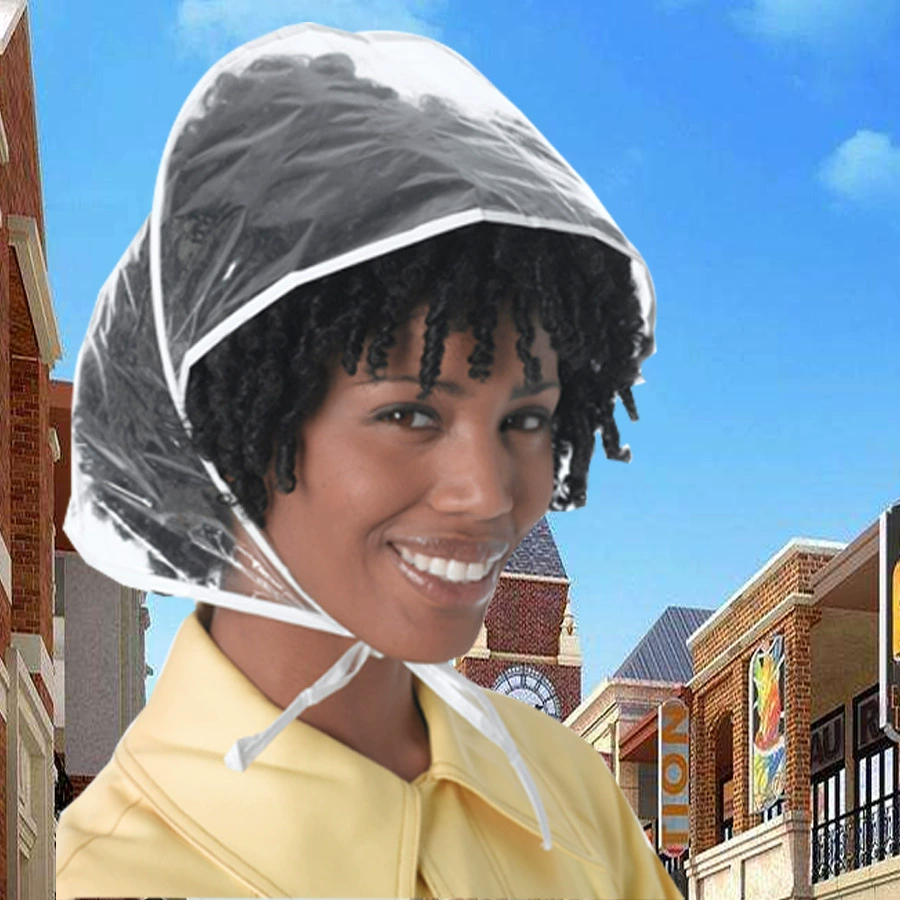 В наличии большое количество прозрачных шляп для защиты от солнца и дождя, которые могут быть отправлены на экспорт в Европу и Америку, защищая волосы от беспорядка и позволяя наносить на них красивые узоры.