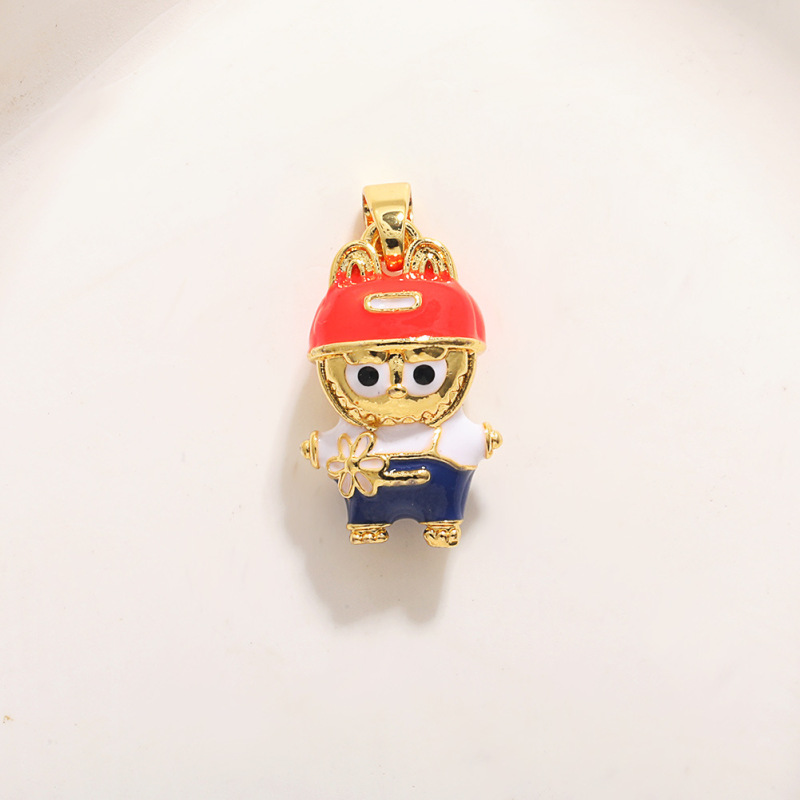 ヨーロッパとアメリカの売れ筋ラブブペンダントブレスレットabubuカラフルなオイルドリップマイクロ象嵌ジルコンdiyジュエリーネックレスlアクセサリー|undefined