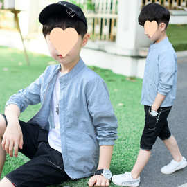 童装男童薄外套2025新款夏季棒球服中大小童夹克开衫儿童晒衣潮