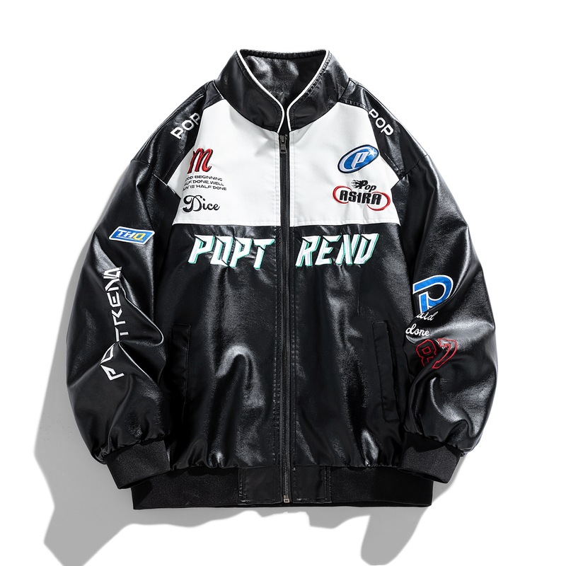 Chaqueta de cuero gruesa de hombre chaqueta de moda de locomotora japonesa 2024 nueva chaqueta de cuero chaqueta de estilo americano