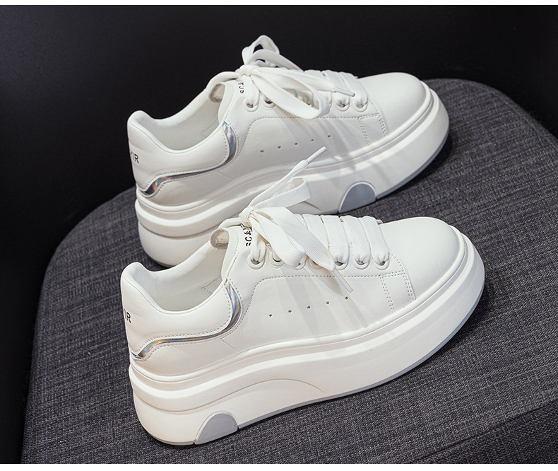 Giày sneaker nữ đế dày thời trang mùa xuân 2026 thiết kế cá tính tăng chiều cao — M2708 màu xám, M2708 màu đỏ, M2708 màu đen chi tiết 19