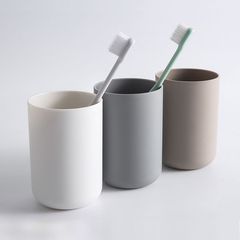 見栄えの良い大容量の透明な家庭用カップル用氷河模様のマウスウォッシュカップ、ホテル用プラスチック製ウォッシュカップ、軽くて高級感のある歯ブラシカップ