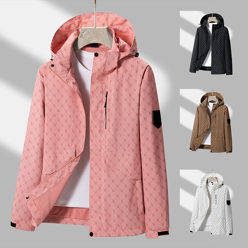 2023 Spring and Autumn New Hooded Jacket Men's Detachable Hat Waterproof Windproof Charge Coat Youth Outwear Top_voghion.com