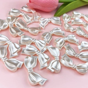Baroque Abs Imitation Pearl Streamer Bow Separated Beads Loose Beads Handmade DIY Mobile Phone Chain Necklace Keychain