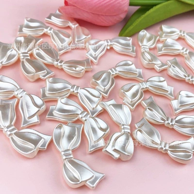Baroque Abs Imitation Pearl Streamer Bow Separated Beads Loose Beads Handmade DIY Mobile Phone Chain Necklace Keychain