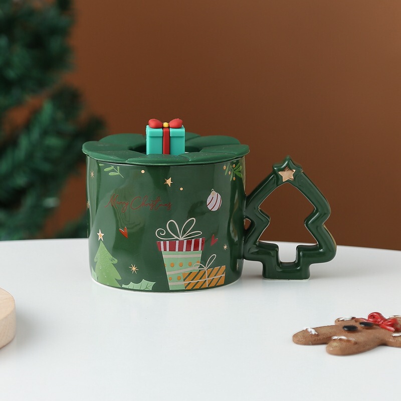 かわいいクリスマスカップクリエイティブマグカップクリスマスセラミックカップ越境カップ家庭用コーヒーカップサンタクロース|undefined