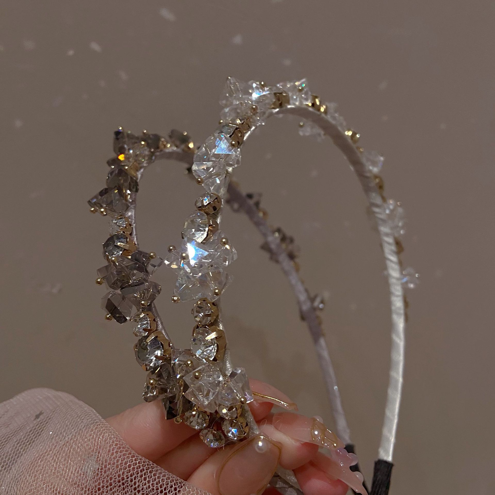 "Falling world" fata cristallo compleanno fascia elegante retrò francese accessori per capelli copricapo stile principessa coreana_voghion.com