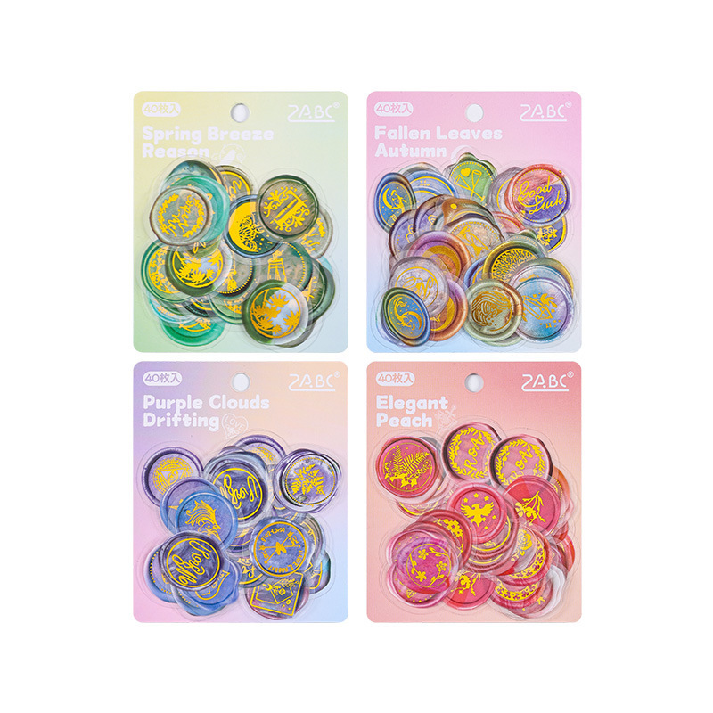 Candle del sur pasado impermeable transparente mascota pegatinas de tela de mano bolsa retro pintura pegatinas de fuego sobre pegatinas de niños caja de regalo sello pegatinas