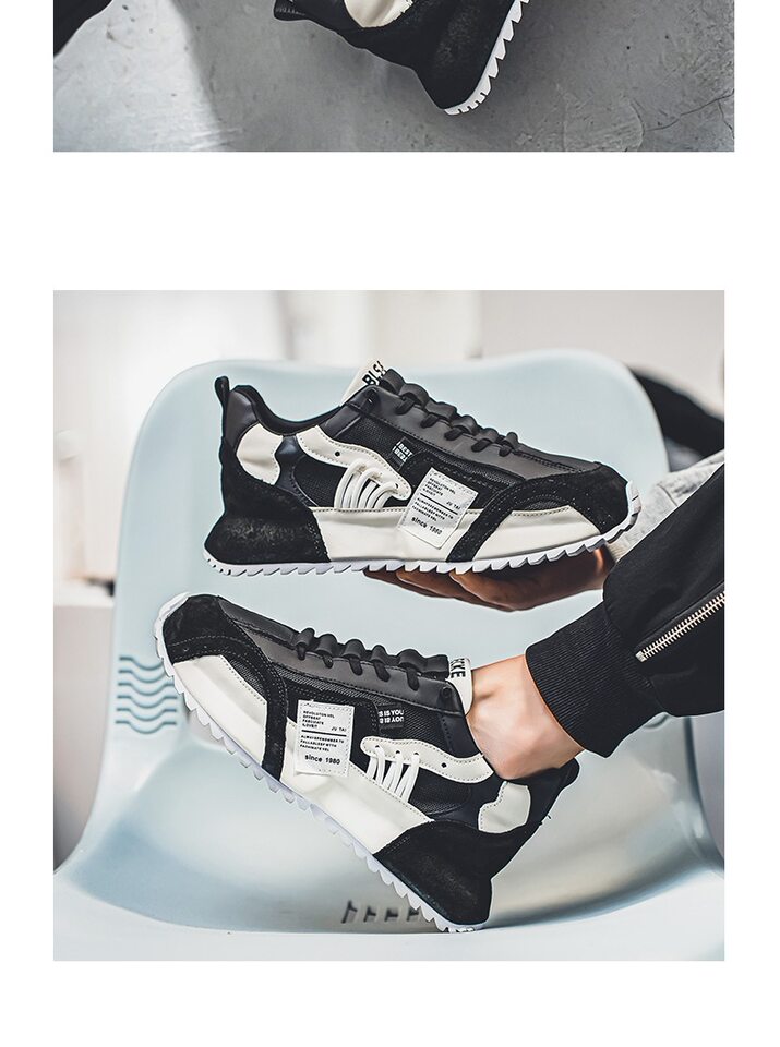 Giày thể thao nam sneaker thoáng khí đế cao su gót thấp tăng chiều cao — C681 màu trắng, C681 màu xanh lá, C681 màu đen chi tiết 19