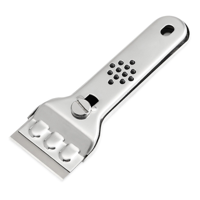 Pala de limpieza multifuncional raspador de descontaminación de azulejos de cocina raspador de limpieza de pisos de pared pala de limpieza de acero inoxidable