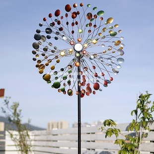 Solar Lamp Garden Courtyard Iron Rotating Windmill Outdoor Balcony Layout Popular Decorative Creative Ornaments