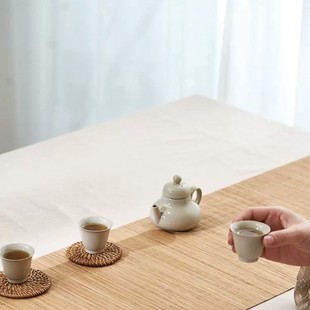 Bamboo Tea Mat, Tea Curtain, Chinese Zen Table Flag, Tea Mat, Kung Fu Tea Ceremony Tea Set Accessories, Bamboo Mat, Tea Jade