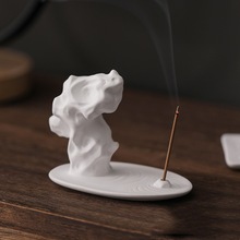 石膏香插太湖石手工沉香檀香线香插空间茶道桌面香炉中式礼品