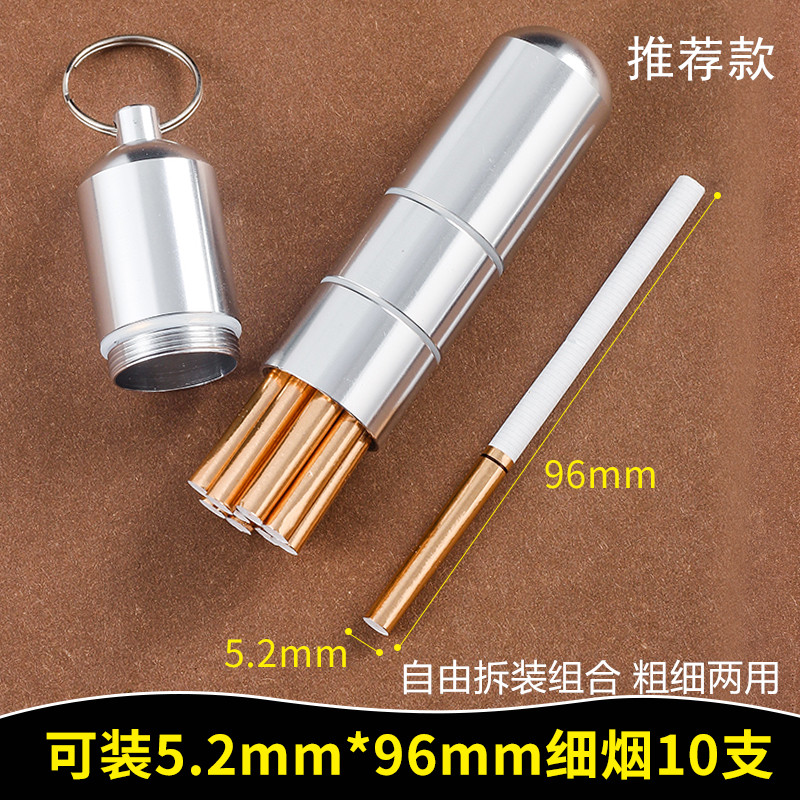 Caja de cigarrillos impermeable sellada con metal, cigarrillos finos, 10 paquetes de cigarrillos gruesos y delgados, cajas portátiles para hombres.