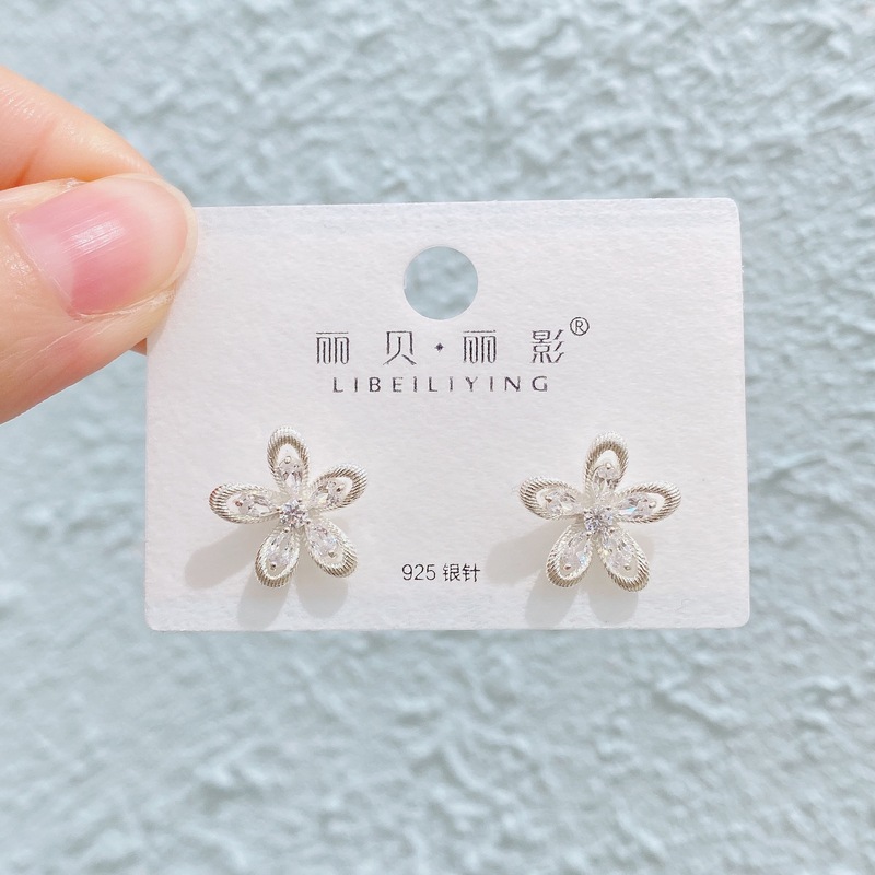 Liyin/Libeliying 金メッキシリーズフラワーインレイ多用途高品質気質トレンディファッション絶妙なイヤリング|undefined