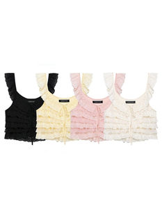 MYST&ZA2026 new summer women's lace-up lace stitching layered decorative camisole 7521028