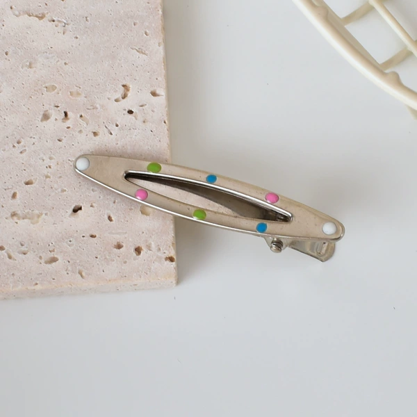 1# colorful dot thin oval-empty-6cm