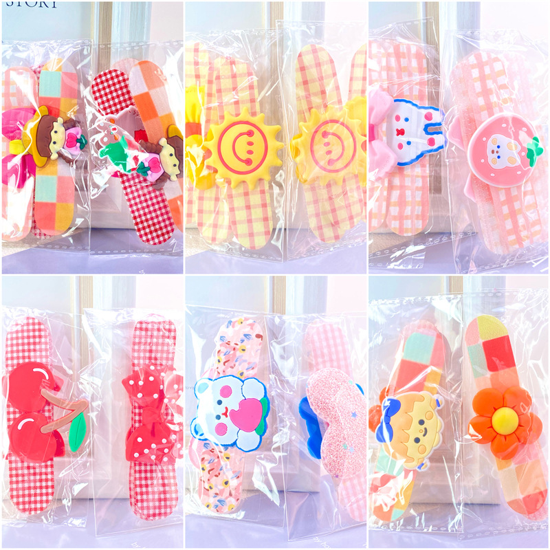 Tiktok populares accesorios para el cabello con velcro para niños verano niñas flequillo pegatinas Cabeza trasera pegatinas de cabello roto banda para el cabello Accesorios al por mayor