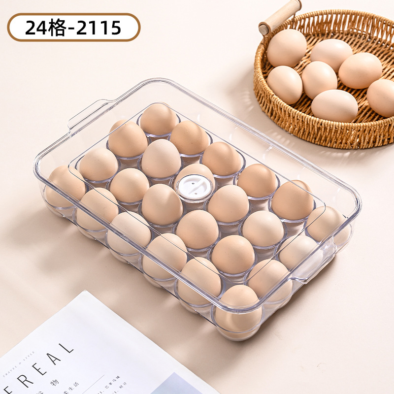 Caja de almacenamiento de huevos de plástico transparente de cocina con cubierta, caja de huevos frescos, soporte de huevos especial, soporte de huevos, soporte de huevos