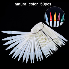 Russian-style long pointed nail display, fan-shaped long transparent nail plate display, nail polish color plate and color card