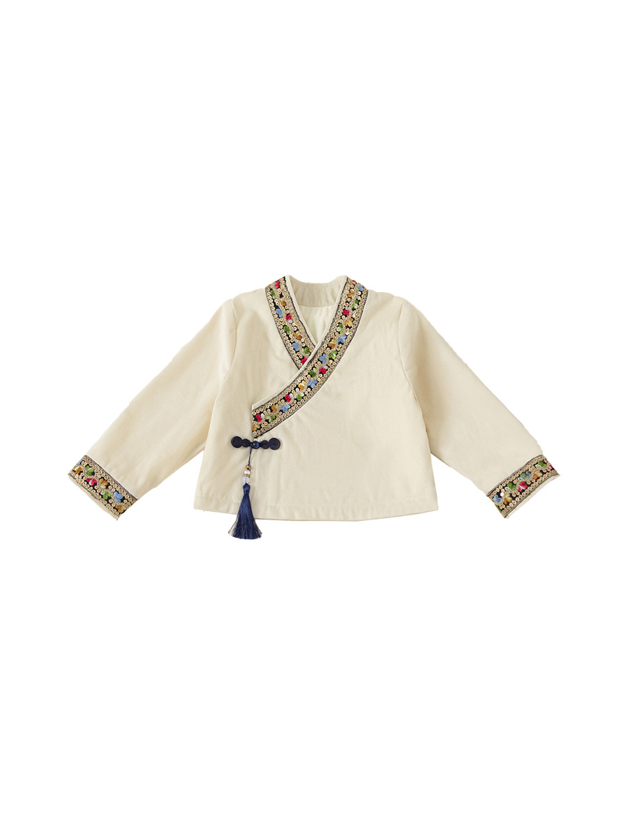 Youbao ropa infantil chaqueta de estilo nacional de invierno y otoño ropa de niñas nueva chaqueta de botón de estilo chino de estilo chino chino ropa de invierno