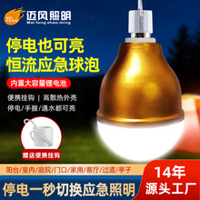 LED应急球泡恒流应急土豪金灯泡遇水就亮应急灯家用照明工厂批发