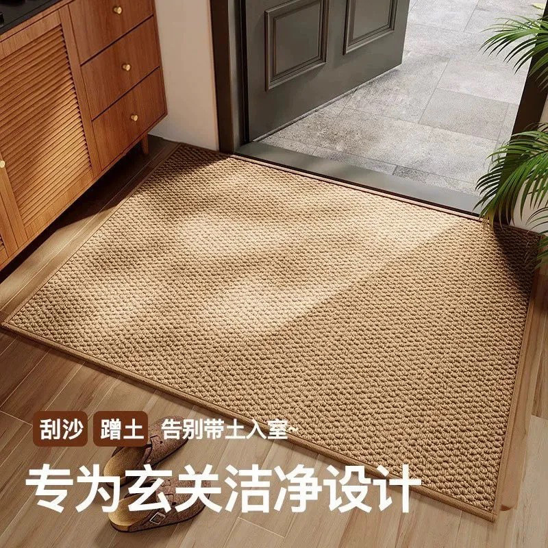 菠萝圈入户门地毯卧室玄关加厚地垫高端轻奢耐脏防滑门口进门脚垫|undefined