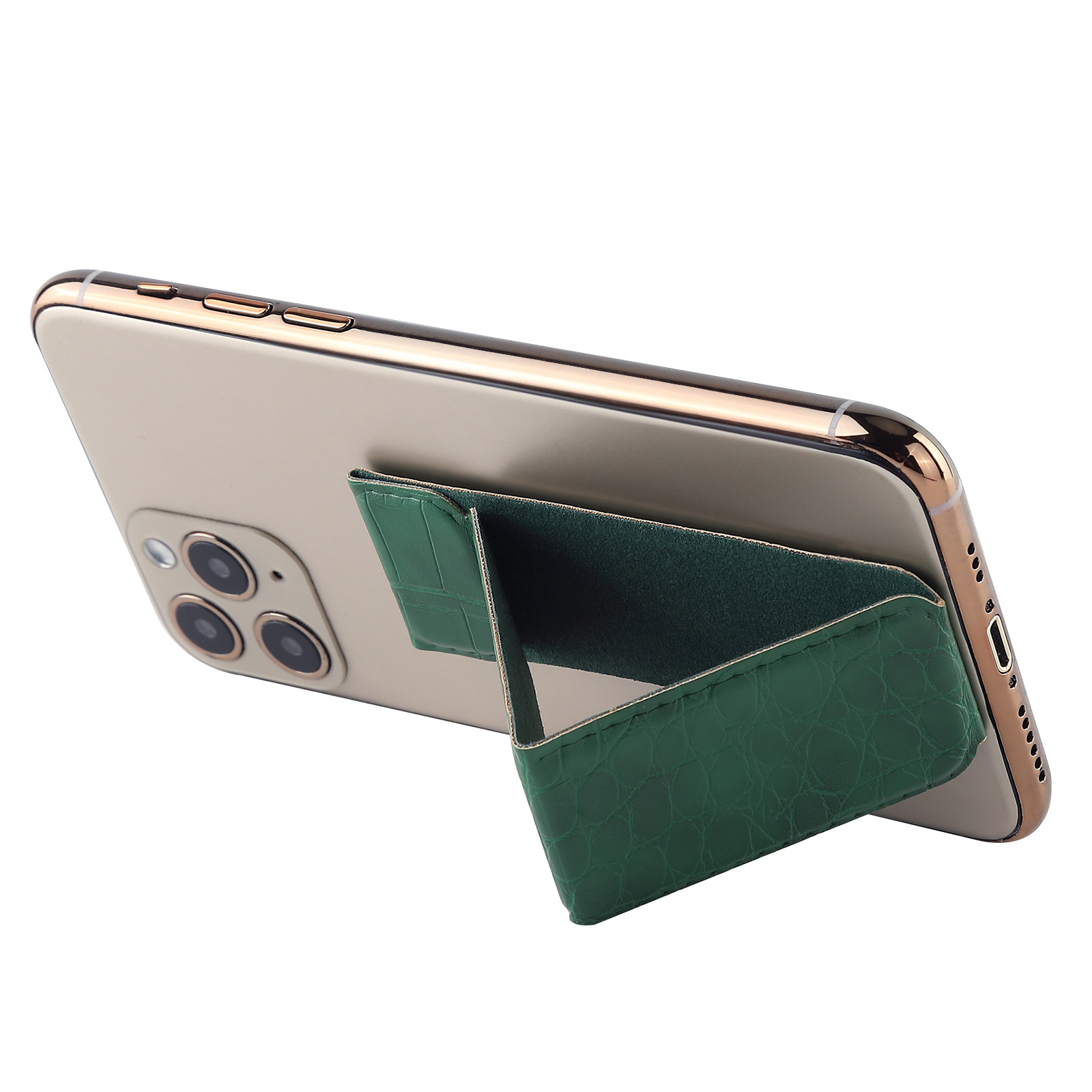 El soporte pequeño de pasta versátil es adecuado para todos los modelos de teléfonos móviles. Soporte de teléfono móvil de cuero PU con absorción magnética plegable