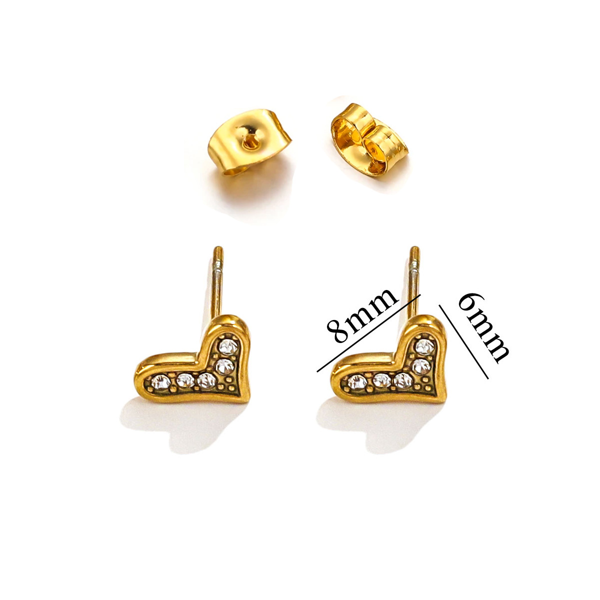 Acero inoxidable Moda europea y americana Personalidad Pendientes retro desgastados Luna Estrella Amor Rayo Pendientes de diamantes Acero de titanio