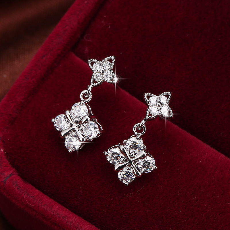 Personifizierte Mode-kreative quadratische Zirkon-Kupfer-Ohrringe e8099_voghion.com