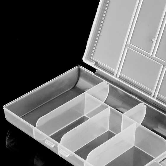 New fixed 6 grid PP transparent plastic box with lid Lego sample parts diy beaded desktop finishing storage box