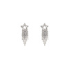 Small design earrings, diamond encrusted, 2024 years, trend of season, wholesale