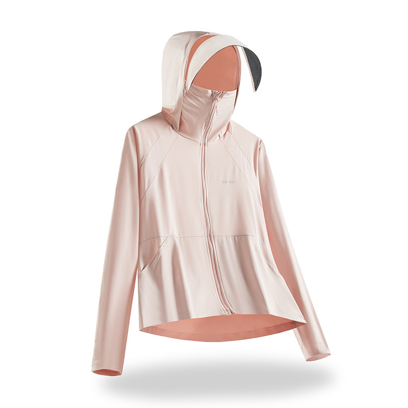 Summer Outdoor Ice Silk Anti-Uv Sun Protection Clothing for Women, Lightweight and Breathable Camping and Cycling Sun Protection Clothing Jacket Upf50+