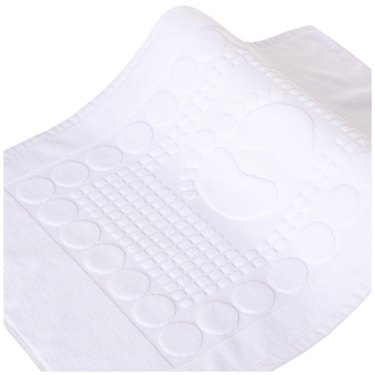Hotel Floor Mat, Soft Bathroom Non-Slip Mat, 50*80 Small Foot-Shaped Mat, Commercial Use, Water-Absorbent, Quick-Drying, Household Use