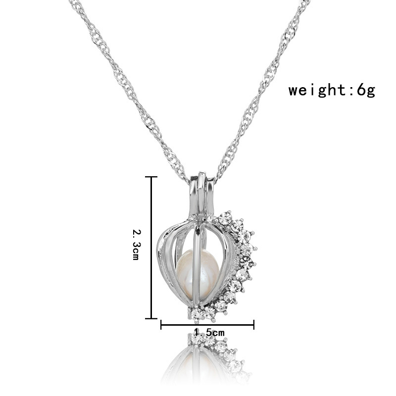 Vente En Gros Bijoux Collier Pendentif Perle Citrouille Clouté De Diamants Creux Nihaojewelry display picture 3