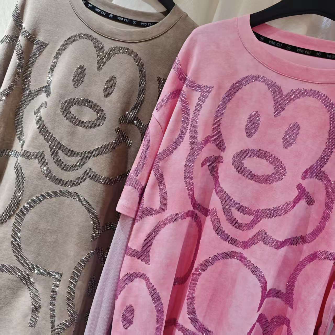 Transfronterizos europeos y americanos ropa de mujer camiseta de manga corta para mujeres otoño y invierno suelta ropa de mujer de tamaño medio y largo chaqueta de moda image 4