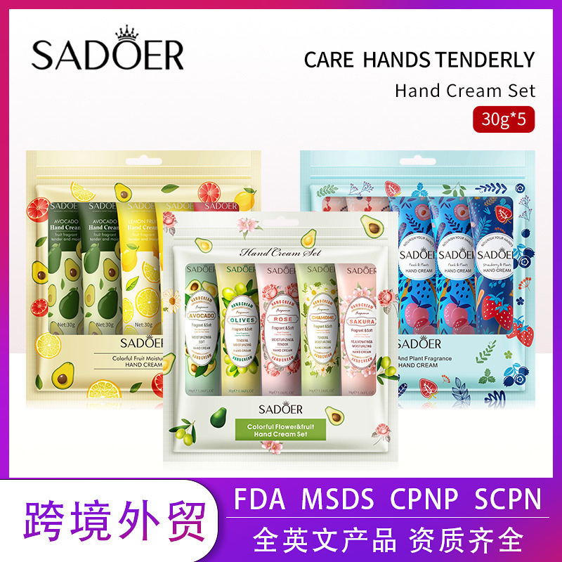 Full English Hand Cream Set Sadoer Chamomile Hand Care Moisturizing Hand Gift Box Cross-Border Export Wholesale Full English Hand Cream Set Sadoer Chamomile Hand Care Moisturizing Hand Gift Box Cross-Border Export Wholesale